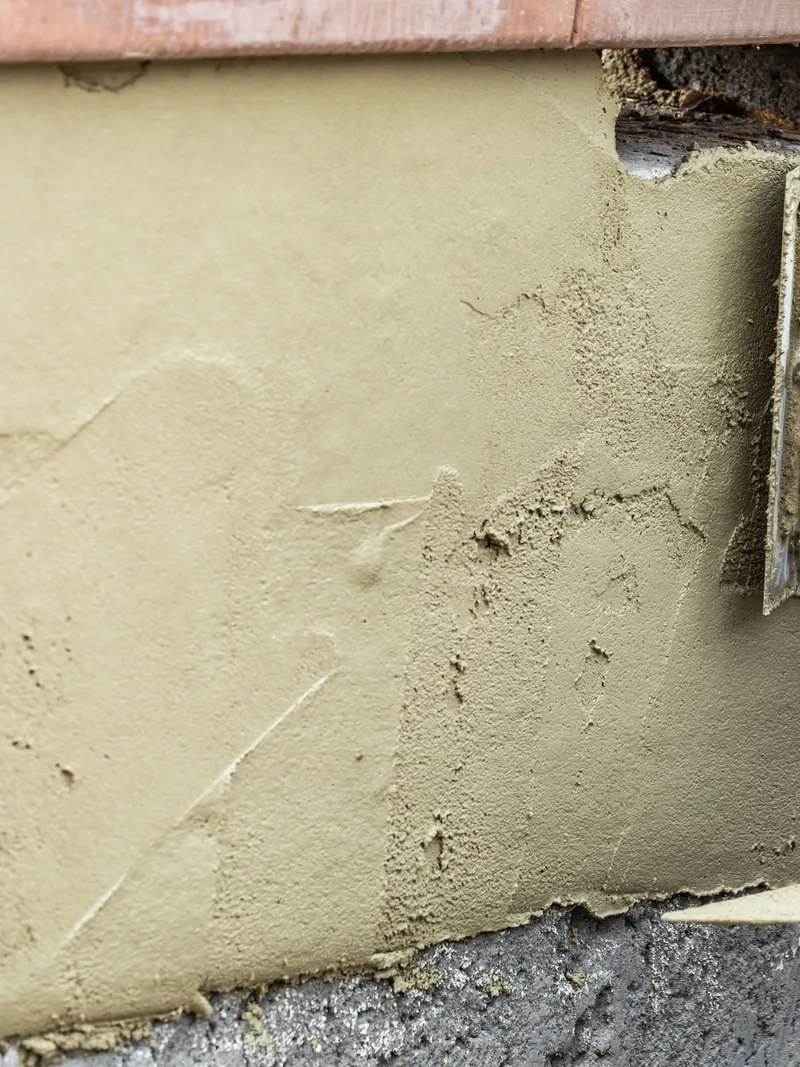 Patching a damaged section of exterior stucco