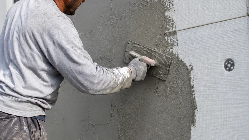 One-coat stucco base applied in a single pass